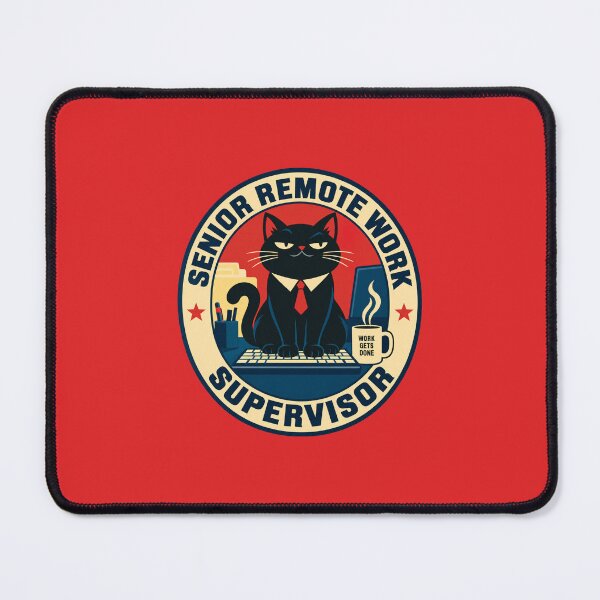 Item preview, Remote Work Supervisor Black Cat designed and sold by KAYJAY DESIGNS.