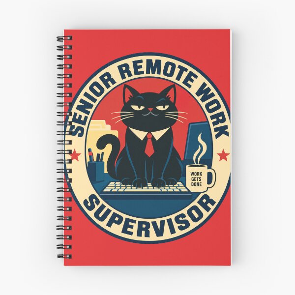 Item preview, Remote Work Supervisor Black Cat designed and sold by KAYJAY DESIGNS.