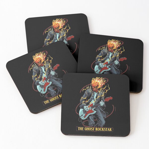 Item preview, Flaming Skull Guitarist Fiery Rocker Heavy Metal Design designed and sold by YasuoShop.