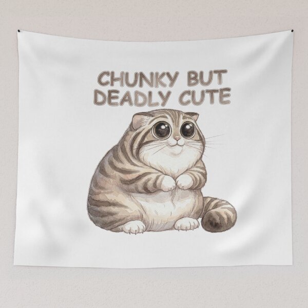Item preview, Chunky But Deadly Cute Watercolor Pallas Cat designed and sold by PawtopiaArt.