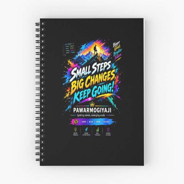 Item preview, Small Steps Big Changes Keep Going Neon Typography Art designed and sold by Pawar1999.