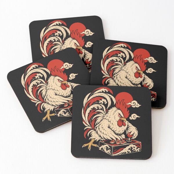 Item preview, Rooster Arcade Gamer Chicken Gaming Japanese Art designed and sold by andre-hollow.