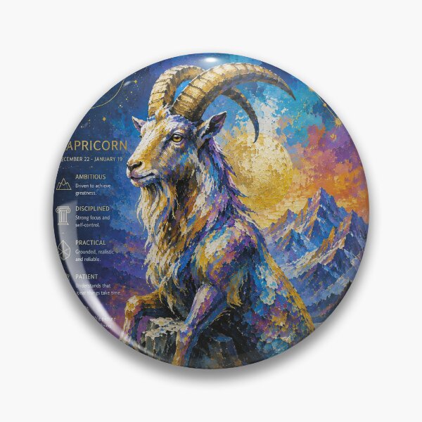 Item preview, Capricorn Zodiac Painting – Celestial Astrology Art designed and sold by GalleryKauffeld.