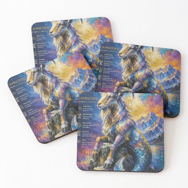 Item preview, Capricorn Zodiac Painting – Celestial Astrology Art designed and sold by GalleryKauffeld.