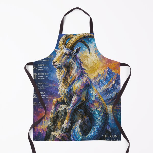 Item preview, Capricorn Zodiac Painting – Celestial Astrology Art designed and sold by GalleryKauffeld.