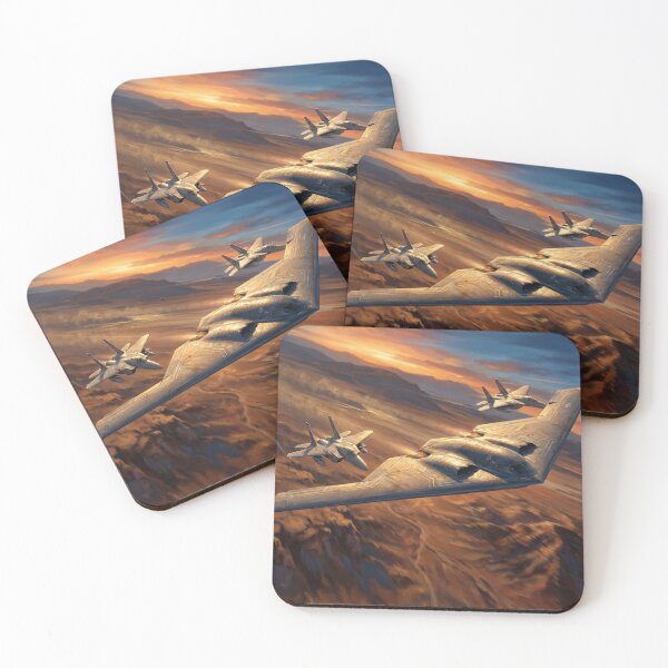 Item preview, Stealth Bomber and F-15 Escort Desert Sunset designed and sold by Airpower Art.