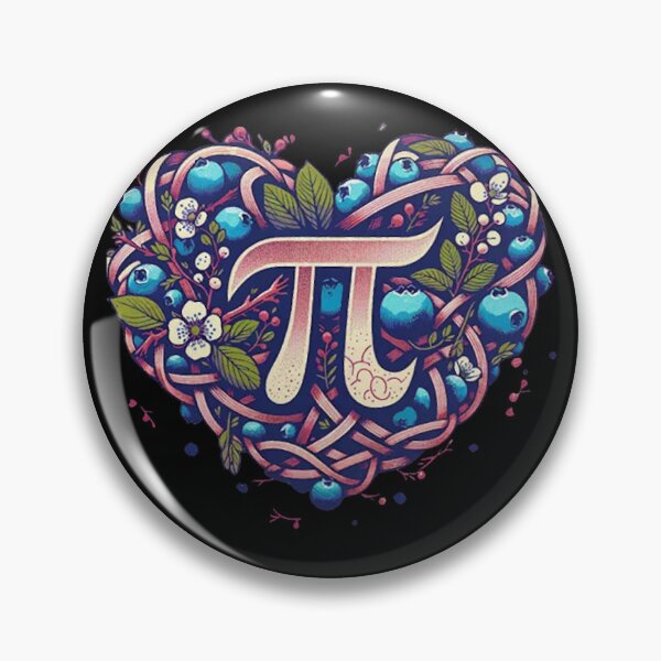 Item preview, Pi Symbol Heart Blueberry Floral Math Geek Art designed and sold by RileyDaplyn.