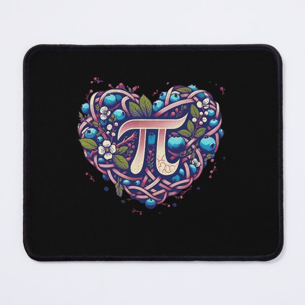 Item preview, Pi Symbol Heart Blueberry Floral Math Geek Art designed and sold by RileyDaplyn.