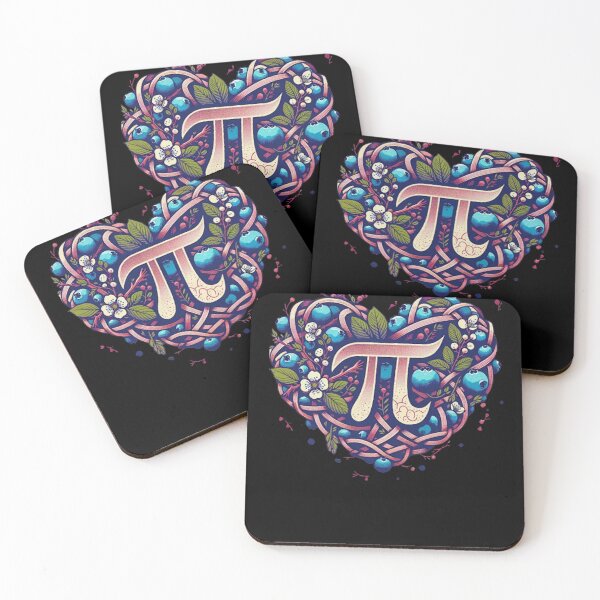 Item preview, Pi Symbol Heart Blueberry Floral Math Geek Art designed and sold by RileyDaplyn.
