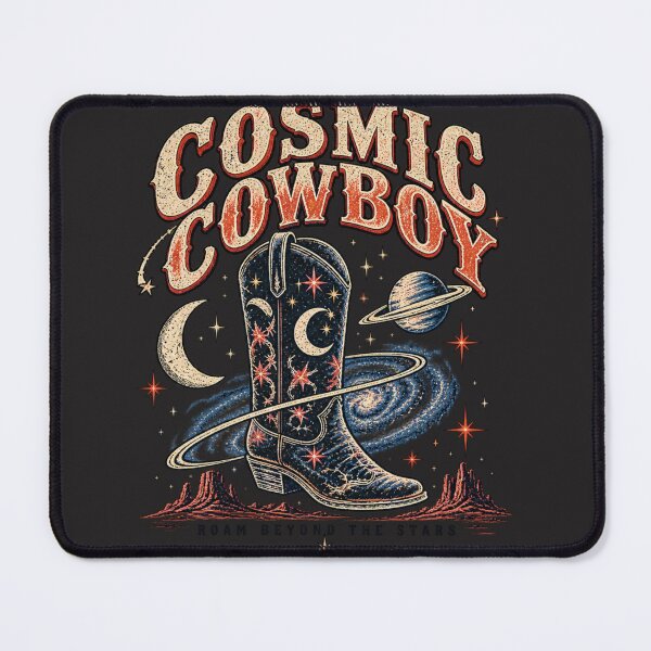 Item preview, Cosmic Cowboy Space Western Retro Graphic designed and sold by EdgeSphere.