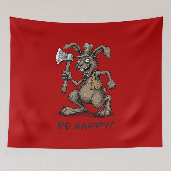Item preview, Mad as March: Absurdist Killer Hare Satirical Art Print designed and sold by FreiherrPK.