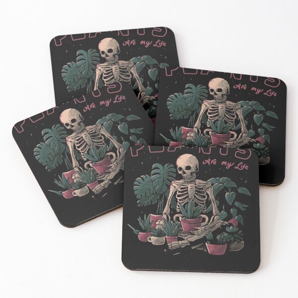 Item preview, Plants Are My Life Skeleton Gardener Botanical Art designed and sold by RileyDaplyn.