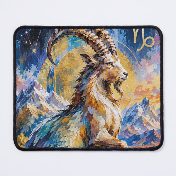 Item preview, Capricorn Horoscope Painting – Cosmic Wall Art designed and sold by GalleryKauffeld.