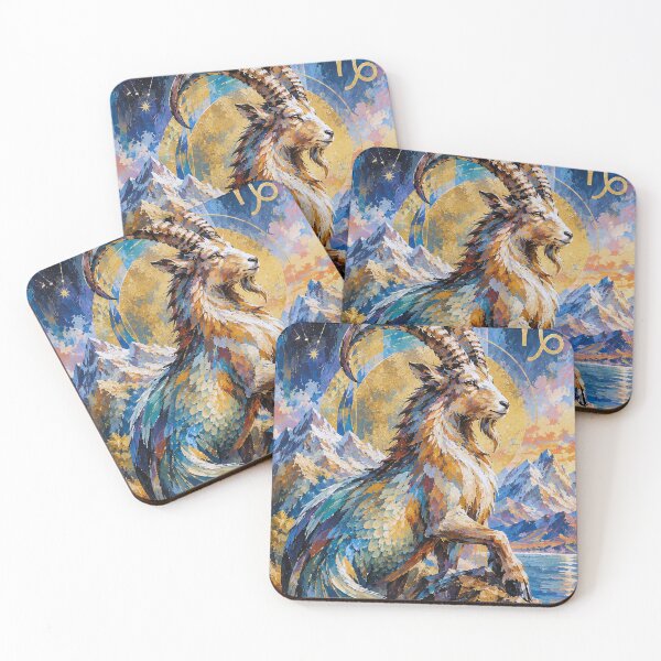 Item preview, Capricorn Horoscope Painting – Cosmic Wall Art designed and sold by GalleryKauffeld.