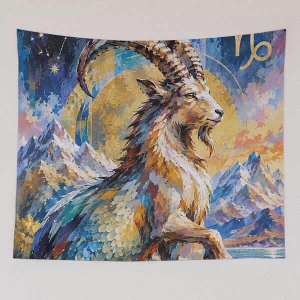 Item preview, Capricorn Horoscope Painting – Cosmic Wall Art designed and sold by GalleryKauffeld.
