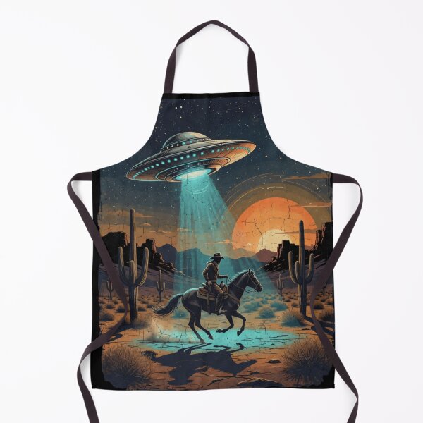 Item preview, Cowboy UFO Desert Encounter Retro Vintage Western  Alien designed and sold by CF_VintageDesign.