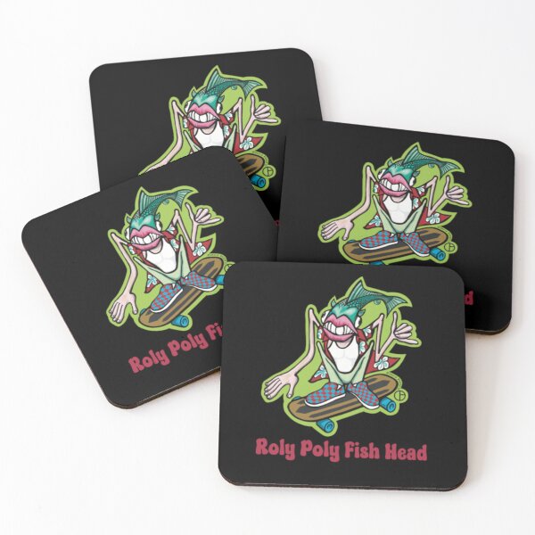 Item preview, Roly Poly Fish Head Skater Retro Cartoon designed and sold by RileyDaplyn.