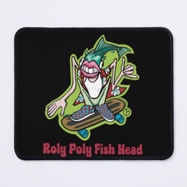 Item preview, Roly Poly Fish Head Skater Retro Cartoon designed and sold by RileyDaplyn.