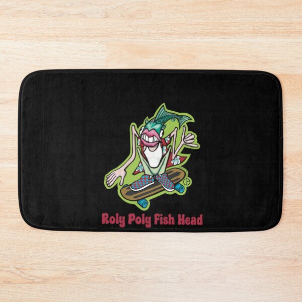 Item preview, Roly Poly Fish Head Skater Retro Cartoon designed and sold by RileyDaplyn.