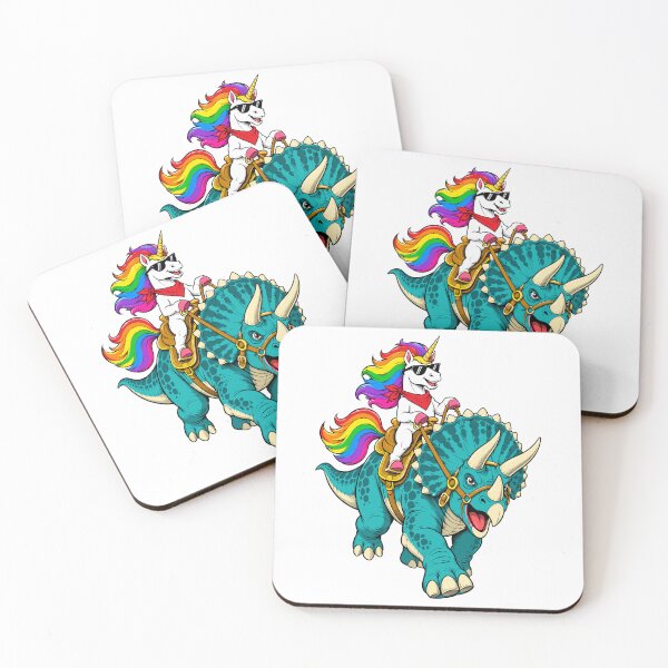 Item preview, Cute Unicorn Riding Triceratops Funny Dinosaur designed and sold by andre-hollow.