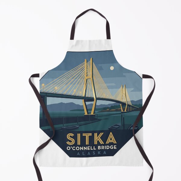 Item preview, Sitka Alaska O'Connell Bridge Art Deco Emblem Sticker designed and sold by DetourDgn.
