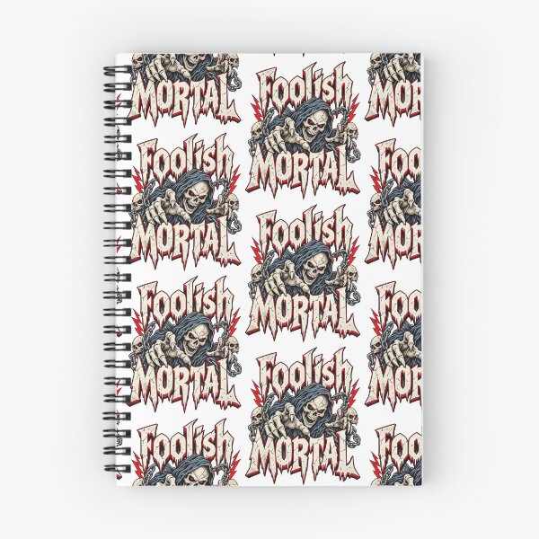 Item preview, Foolish Mortal Grim Reaper Skull Heavy Metal Gothic Design designed and sold by TheHellIWontSh.