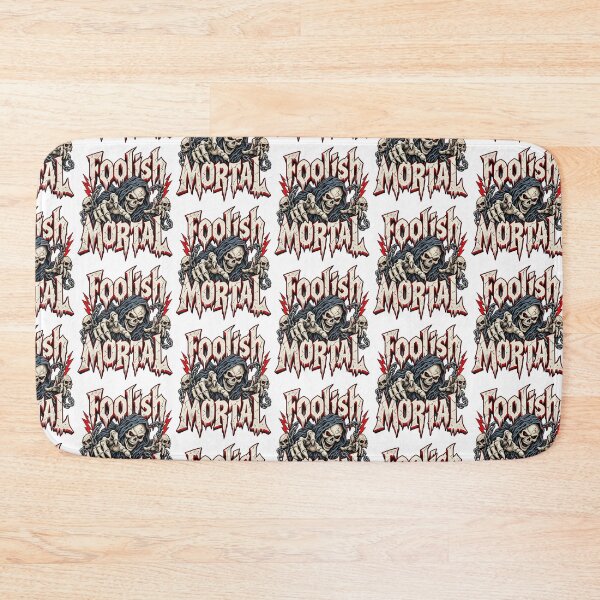 Item preview, Foolish Mortal Grim Reaper Skull Heavy Metal Gothic Design designed and sold by TheHellIWontSh.
