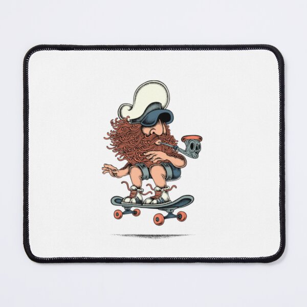 Item preview, Retro Bearded Man Smoking Pipe Skateboard Art designed and sold by RileyDaplyn.