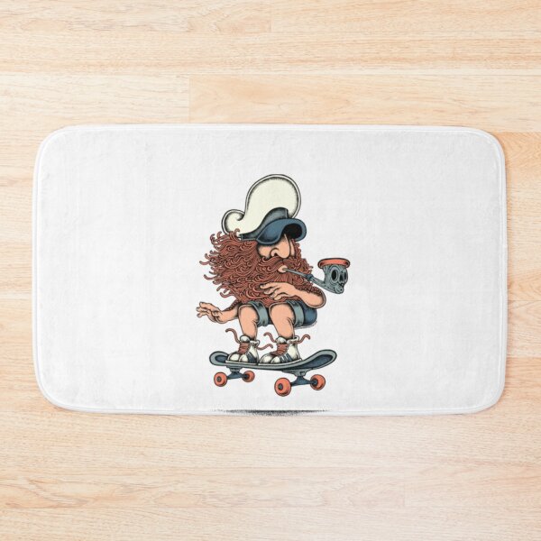 Item preview, Retro Bearded Man Smoking Pipe Skateboard Art designed and sold by RileyDaplyn.