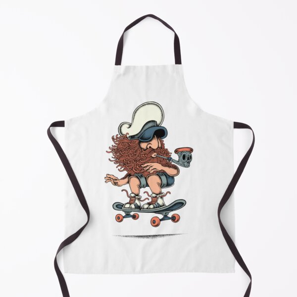 Item preview, Retro Bearded Man Smoking Pipe Skateboard Art designed and sold by RileyDaplyn.