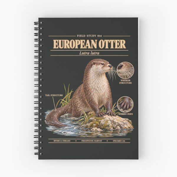 Item preview, Otter Scientific Illustration Natural History Field Study designed and sold by CalmCapy Co.