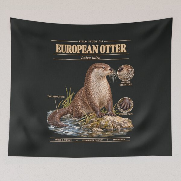 Item preview, Otter Scientific Illustration Natural History Field Study designed and sold by CalmCapy Co.