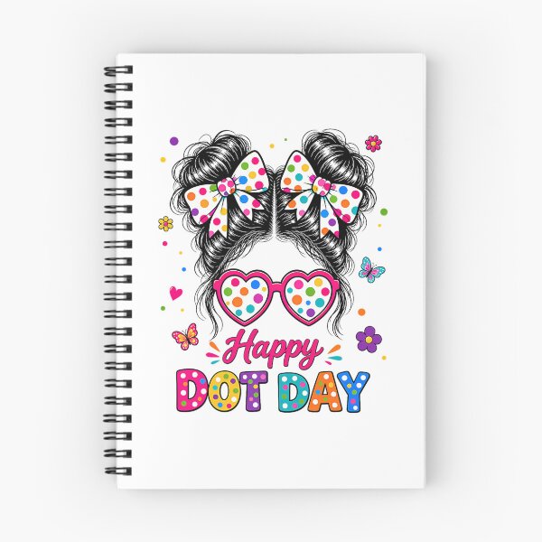 Item preview, Happy Dot Day Colorful Polka Dot Messy Bun Girl designed and sold by aless-gilligzx.