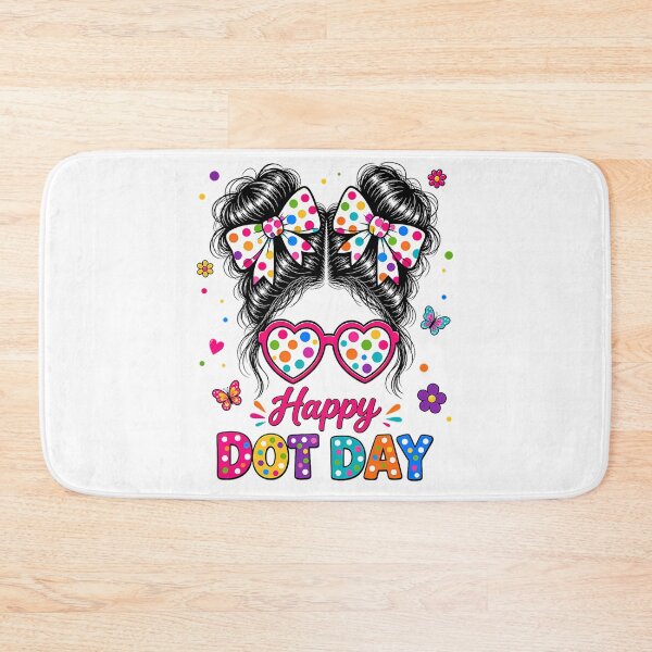 Item preview, Happy Dot Day Colorful Polka Dot Messy Bun Girl designed and sold by aless-gilligzx.