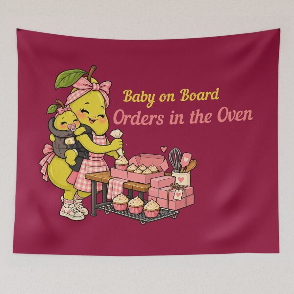 Item preview, Baby on Board, Orders in the Oven – Cute Baking Mom designed and sold by dr-Hana.