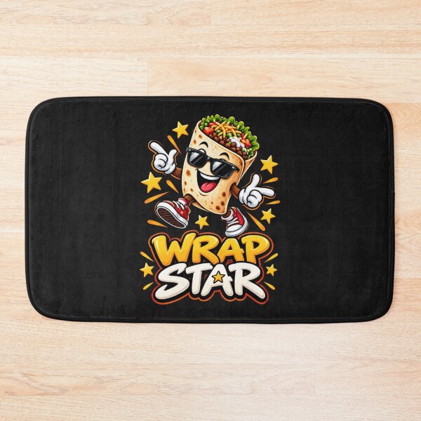 Item preview, Wrap Star – Funny Burrito Character Design designed and sold by CraigDesignWork.