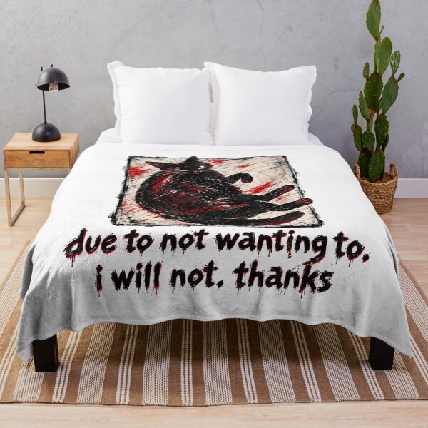 Item preview, Due To Not Wanting To I Will Not Thanks, Funny Cat designed and sold by StarHomes.