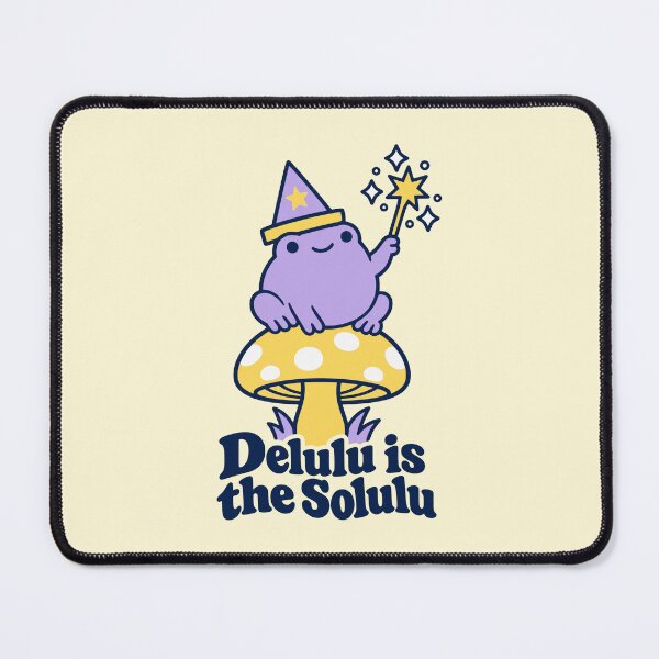 Item preview, Delulu Is The Solulu Frog Wizard Cute Mushroom Magic designed and sold by KungPowUnicorn.