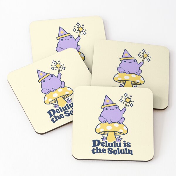 Item preview, Delulu Is The Solulu Frog Wizard Cute Mushroom Magic designed and sold by KungPowUnicorn.