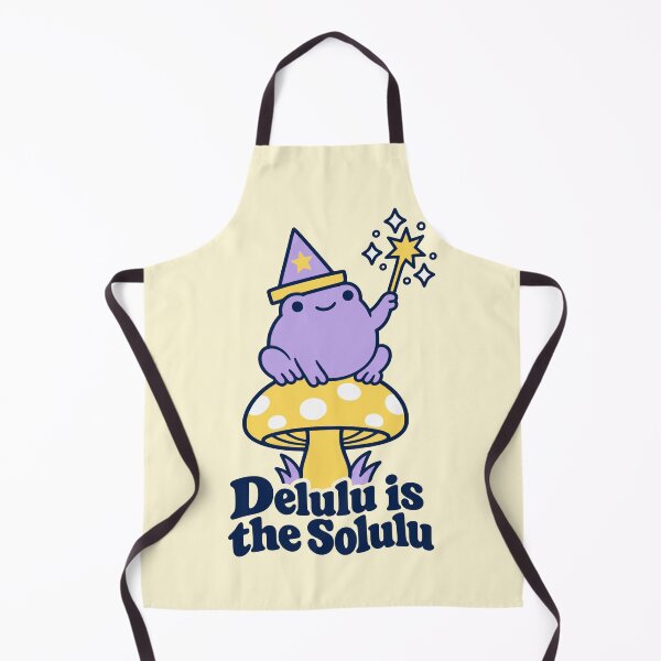 Item preview, Delulu Is The Solulu Frog Wizard Cute Mushroom Magic designed and sold by KungPowUnicorn.
