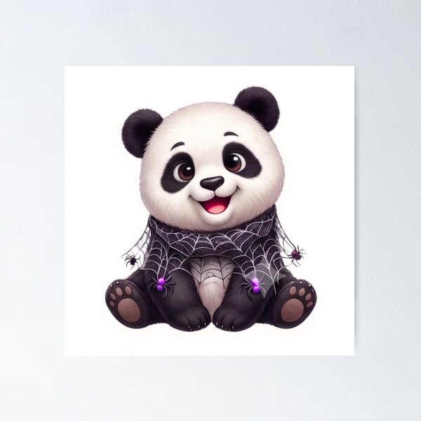 Item preview, Cute Spooky Panda Halloween Cute Baby Animal Sticker designed and sold by EnginerdStudio.