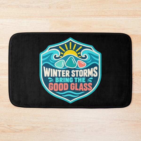 Item preview, Winter Storms Bring The Good Glass Sea Glass Badge designed and sold by DreamLayerStudio.