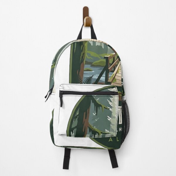 Item preview, Sitka National Historical Park Rainforest Bridge Art Deco Sticker designed and sold by DetourDgn.