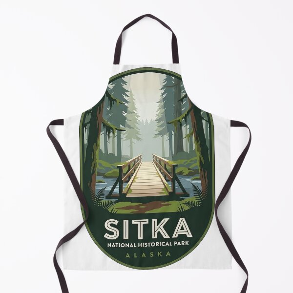 Item preview, Sitka National Historical Park Rainforest Bridge Art Deco Sticker designed and sold by DetourDgn.