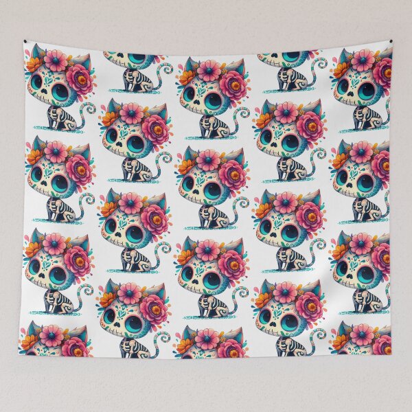 Item preview, Sugar Skull Kitty Cat designed and sold by colson-breen.