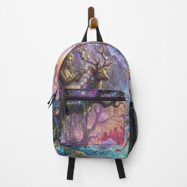 Item preview, Enchanted Forest Nymphs Bathing in a Magical River Fantasy Art designed and sold by SodhaIqbalKasam.