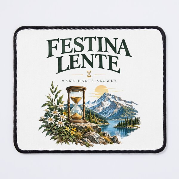 Item preview, Festina Lente | Make Haste Slowly Mountain Philosophy Design designed and sold by Mathias Yakubu Design.