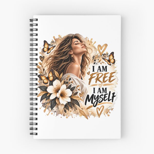 Item preview, I Am Free, I Am Myself – Women Empowerment Inspirational Design designed and sold by MONIKA08 DESIGN.