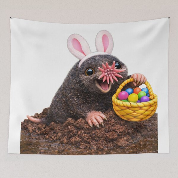 Item preview, Star-Nosed Mole Easter Basket designed and sold by Sillytoe.