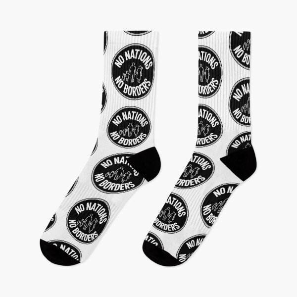 Item preview, No Nations No Borders - Political Statement Design designed and sold by LoFizzy.
